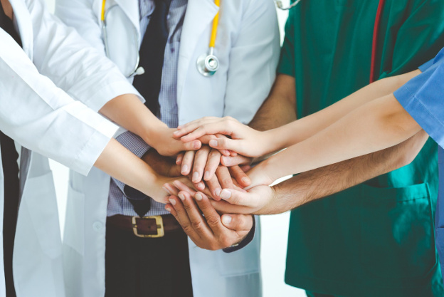 doctors and nurses of a medical team